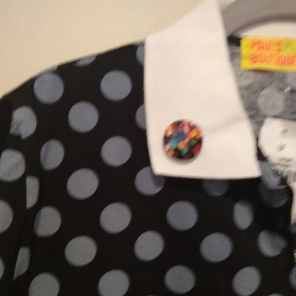 LF Paul's Boutique Polo Shirt Whimsical Polka Dots OS - Picture 6 of 7